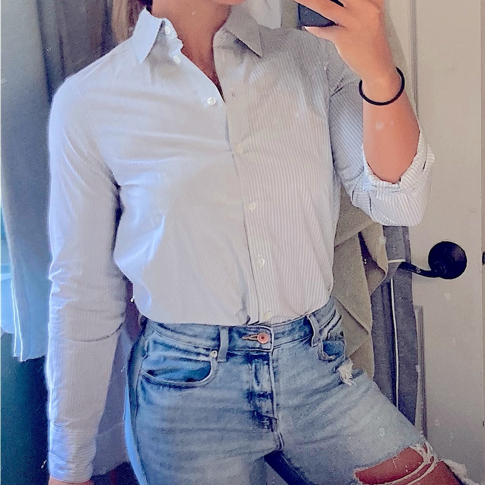 Bana Republic Pin Striple Blouse